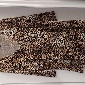 Animal print tunic top